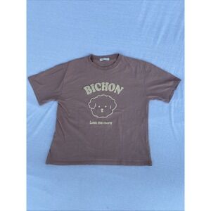 Bichon Love Me More Magenta Studio Short Sleeved T-Shirt Made In Korea Sz M